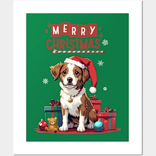 Christmas Dog Posters and Art